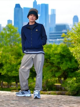 「アイテム（ベスト）」を使った、九条∞(くじょうえいと)さん（メンズ・168cm）の秋コーディネート