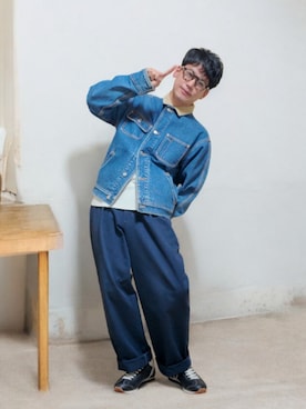 「アイテム（スニーカー）」を使った、九条∞(くじょうえいと)さん（メンズ・168cm・30代）の冬コーディネート