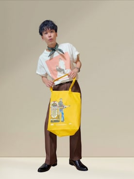 「アイテム（財布/小物、グリーン系）」を使った、九条∞(くじょうえいと)さん（メンズ・168cm）の夏コーディネート