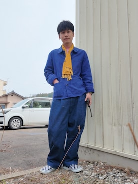 「VANS(バンズ)のアイテム」を使った、九条∞(くじょうえいと)さん(メンズ・168cm)の春コーディネート