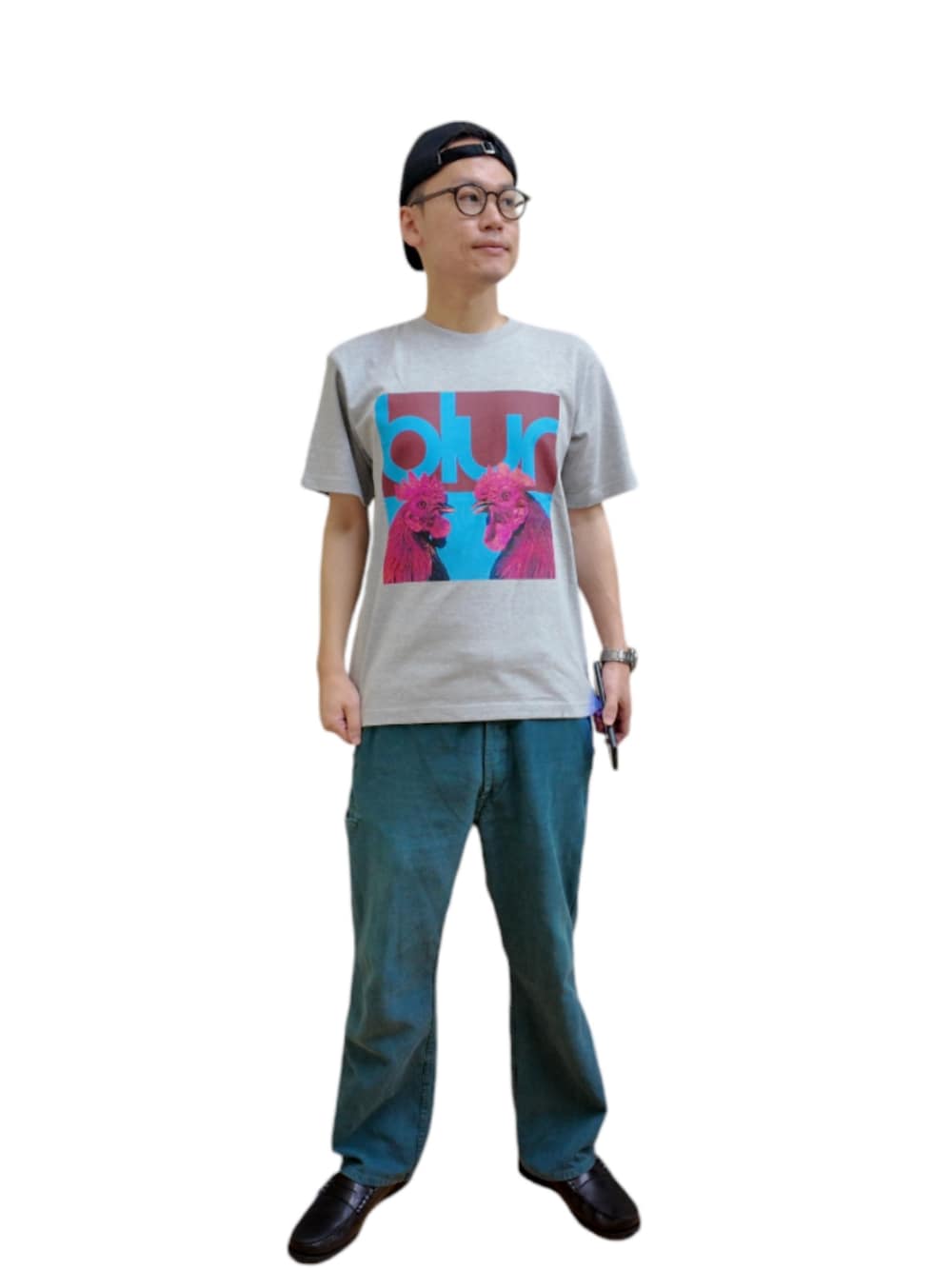「メンズファッション、お洒落さんとつながりたい、今日のコーデ、古着、古着MIX、blur、ビオトープ、ブラー、Tシャツ」｜「Feels.のFEELS. / Logo Cap Black（キャップ、ブラック系）」を使った、九条∞(くじょうえいと)さん（メンズ・168cm）の秋コーディネートの1枚目の写真