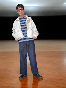 「アイテム（ジャケット/アウター）」を使った、九条∞(くじょうえいと)さん（メンズ・168cm・30代）の秋コーディネート