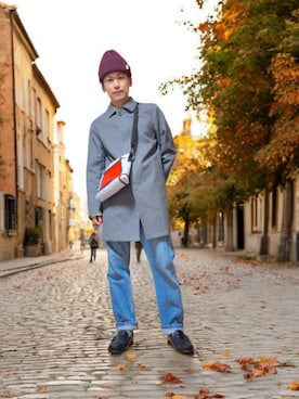 九条∞(くじょうえいと)さん（メンズ・168cm）の秋コーディネート