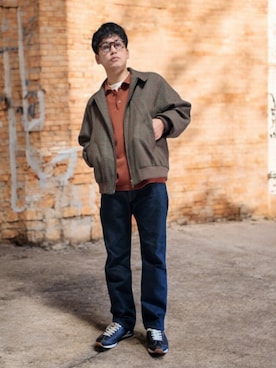 「アイテム（ブルゾン）」を使った、九条∞(くじょうえいと)さん（メンズ・168cm・30代）の冬コーディネート