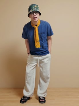 「リラックススタイル」｜九条∞(くじょうえいと)さん（メンズ・168cm）の秋コーディネート