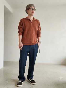 「RACAL（ラカル）のアイテム」を使った、九条∞(くじょうえいと)さん（メンズ・168cm）の秋コーディネート