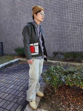 「MARMOT（マーモット）のアイテム」を使った、九条∞(くじょうえいと)さん（メンズ・168cm）の冬コーディネート