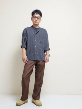 「Wrangler（ラングラー）のアイテム」を使った、九条∞(くじょうえいと)さん（メンズ・168cm）の秋コーディネート
