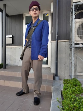 九条∞(くじょうえいと)さん（メンズ・168cm）の秋コーディネート