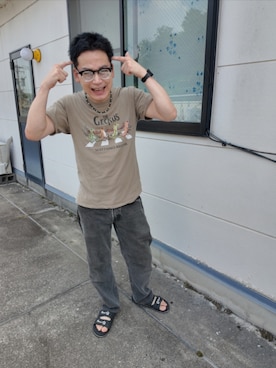 「Levi's（リーバイス）のアイテム」を使った、九条∞(くじょうえいと)さん（メンズ・168cm）の夏コーディネート