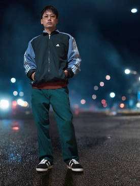 「アイテム（ポロシャツ）」を使った、九条∞(くじょうえいと)さん（メンズ・168cm）の秋コーディネート