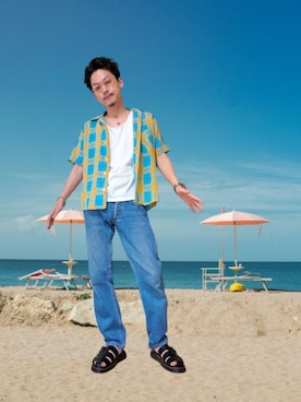 「アイテム（リング）」を使った、九条∞(くじょうえいと)さん（メンズ・168cm・30代）の夏コーディネート
