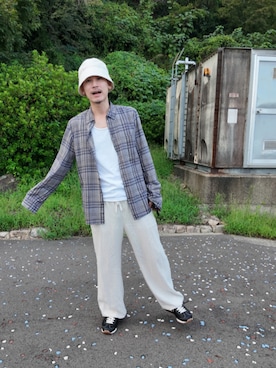 「アイテム（シューズ）」を使った、九条∞(くじょうえいと)さん（メンズ・168cm・30代）の秋コーディネート