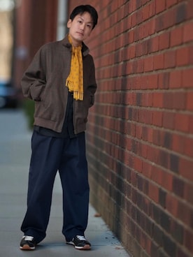 「アイテム（ブルゾン）」を使った、九条∞(くじょうえいと)さん（メンズ・168cm）の秋コーディネート
