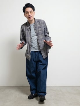 「burberry」｜九条∞(くじょうえいと)さん（メンズ・168cm）の秋コーディネート