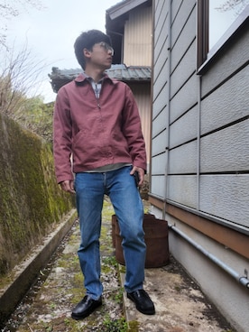 「アイテム（ジャージ）」を使った、九条∞(くじょうえいと)さん（メンズ・168cm）の春コーディネート