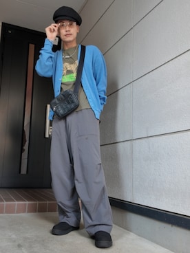 「アイテム（帽子）」を使った、九条∞(くじょうえいと)さん（メンズ・168cm・30代）の秋コーディネート