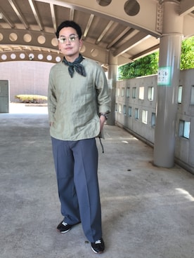 「PATRICK（パトリック）のアイテム」を使った、九条∞(くじょうえいと)さん（メンズ・168cm）の夏コーディネート