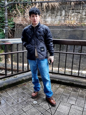 「A VONTADE（アボンタージ）のアイテム」を使った、九条∞(くじょうえいと)さん（メンズ・168cm）の冬コーディネート