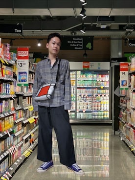 「アイテム（タンクトップ）」を使った、九条∞(くじょうえいと)さん（メンズ・168cm）の秋コーディネート