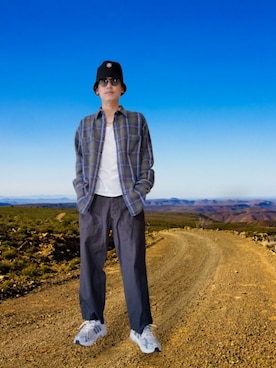 「アイテム（タンクトップ）」を使った、九条∞(くじょうえいと)さん（メンズ・168cm・30代）の秋コーディネート