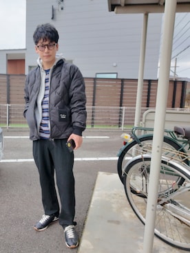 「BACK NUMBER（バックナンバー）のアイテム」を使った、九条∞(くじょうえいと)さん（メンズ・168cm）の冬コーディネート