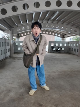 「SILVER TAB（シルバータブ）のアイテム」を使った、九条∞(くじょうえいと)さん（メンズ・168cm）の冬コーディネート