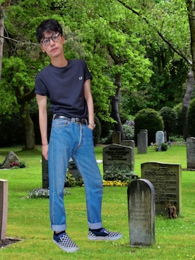 「Jugaad14（ジュガードフォーティーン）の【Jugaad14】HORIZON CLEAR tortoise（サングラス）」を使った、九条∞(くじょうえいと)さん（メンズ・168cm・30代）の夏コーディネート