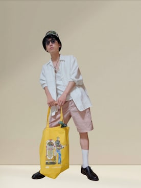「MAISON SPECIAL（メゾンスペシャル）のアイテム」を使った、九条∞(くじょうえいと)さん（メンズ・168cm）の夏コーディネート