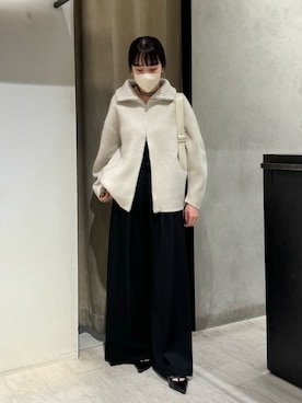 「CAPRICIEUX LE'MAGE（カプリシューレマージュ）のアイテム（その他アウター）」を使った、b a b aさん（レディース・158cm）の秋コーディネート