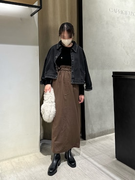 セットアップ対応】ショートデニムジャケットを使った人気ファッション