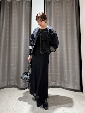 CAPRICIEUX LE'MAGEのデニムジャケットを使った人気ファッション