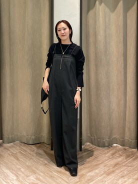 「CAPRICIEUX LE'MAGE（カプリシューレマージュ）のアイテム（オールインワン・サロペット）」を使った、b a b aさん（レディース・158cm）の冬コーディネート