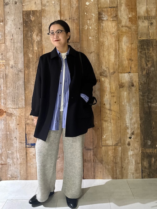 24aw 良品 kagure かぐれ ウール ステンカラー ショート コート 楽天