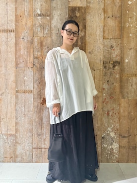 「mormyrus（モルミルス）のアイテム」を使った、クボさん（レディース・161cm）の夏コーディネート