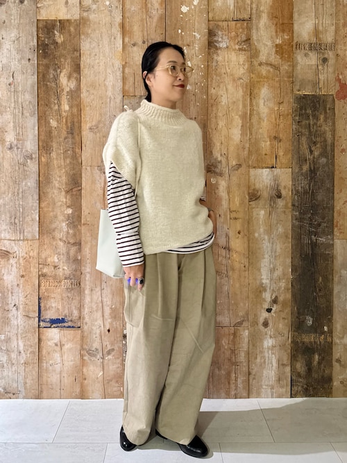 佳かぐれ　Two-tuck easy pants カグレ かぐれ Two-tuck easy pants （ブラック） - ファッション通販