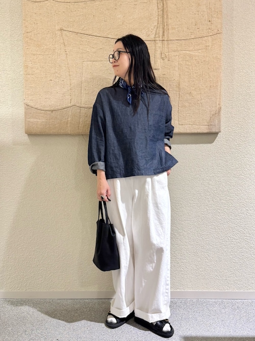ホワイトデニムワイドパンツ（その他パンツ）｜かぐれ（カグレ）の