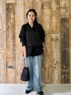 「キャミソール」｜クボさん（レディース・161cm）の秋コーディネート