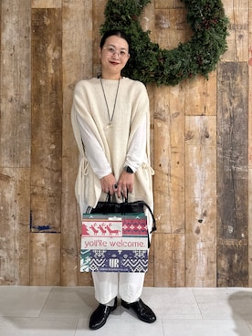 「アイテム（その他雑貨）」を使った、クボさん（レディース・161cm）の秋コーディネート