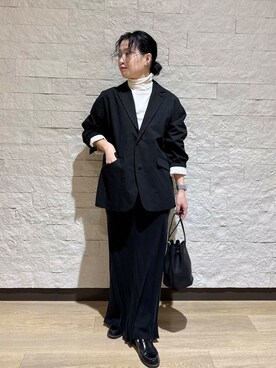 「かぐれ（カグレ）のアイテム（スカート）」を使った、クボさん（レディース・161cm）の冬コーディネート