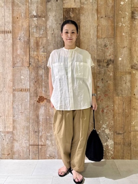 「かぐれ（カグレ）のアイテム（バッグ）」を使った、クボさん（レディース・161cm）の夏コーディネート