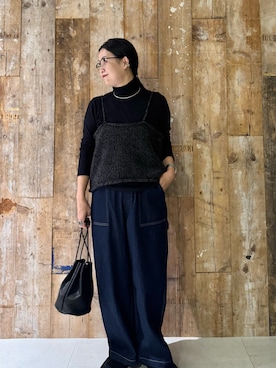 「mormyrus（モルミルス）のアイテム」を使った、クボさん（レディース・161cm）の秋コーディネート