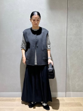 「アイテム（その他雑貨）」を使った、クボさん（レディース・161cm）の秋コーディネート