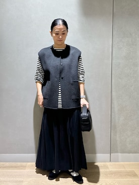 「かぐれ（カグレ）のアイテム（その他アウター）」を使った、クボさん（レディース・161cm）の秋コーディネート