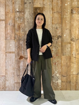 「アイテム（その他アウター）」を使った、クボさん（レディース・161cm）の夏コーディネート