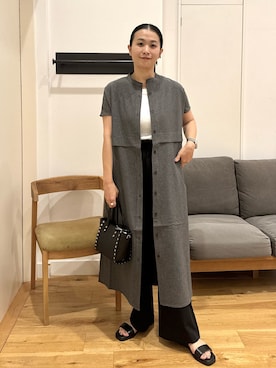 「お出かけスタイル」｜「アイテム（ワンピース/ドレス）」を使った、クボさん（レディース・161cm）の夏コーディネート