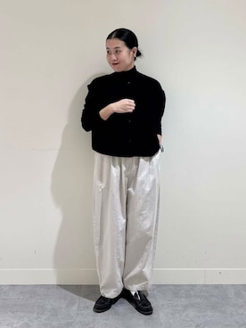 ナッピングウール2WAYベストを使った人気ファッションコーディネート