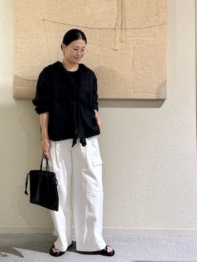 「アイテム（その他雑貨）」を使った、クボさん（レディース・161cm）の夏コーディネート