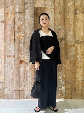 「夏コーデ」｜「アイテム（その他アウター）」を使った、クボさん（レディース・161cm）の夏コーディネート