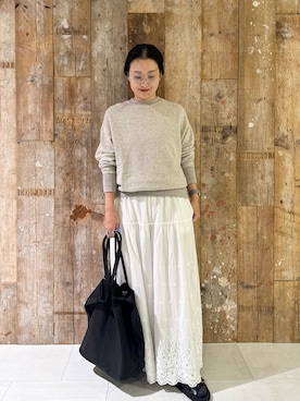 「アイテム（スウェット）」を使った、クボさん（レディース・161cm）の夏コーディネート